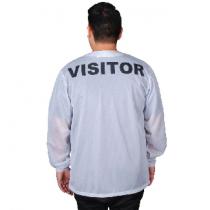 Desco Trustat Visitor Garment w/ Snap, White, XS