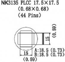 Quick NK3135 HotAir Nozzle PLCC 17.5 x 17.5 (0.68 x 0.68)