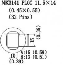 Quick NK3141 HotAir Nozzle PLCC 11.5 x 14 (0.45 x 0.55)