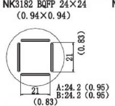 Quick NK3182 HotAir Nozzle BQFP 24 x 24 (0.94 x 0.94)