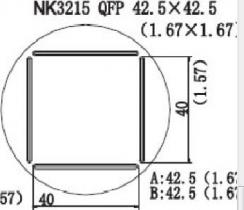 Quick NK3215 HotAir Nozzle QFP 42.5 x 42.5 (1.67 x 1.67)
