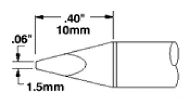 Metcal Solder Tip 30 Deg Chisel 0.06'' (1.5mm)