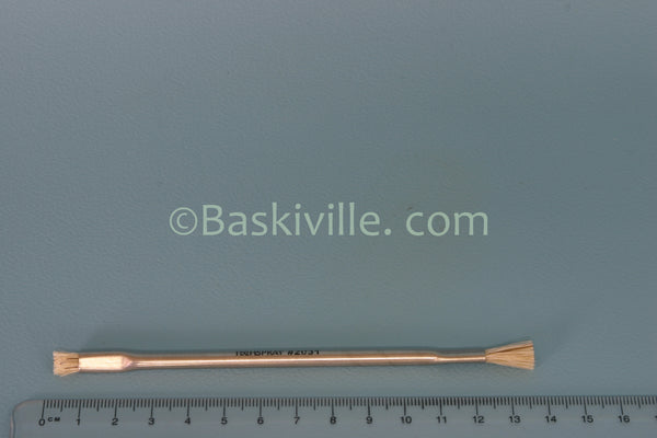 Anti-Static, HORSE HAIR, Double -Ended Applicator Brush, 6.35mm (1/4") Tapered / 12.7mm (1/2")  Flat