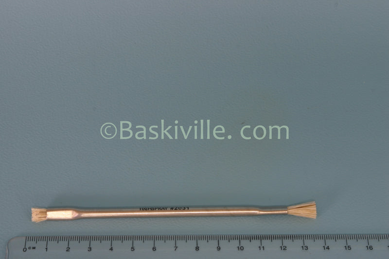 Anti-Static, HORSE HAIR, Double -Ended Applicator Brush, 6.35mm (1/4") Tapered / 12.7mm (1/2")  Flat