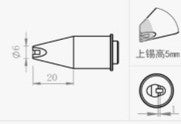 Quick Soldering Tip, 6DU-01, 503 Series, For TS1300