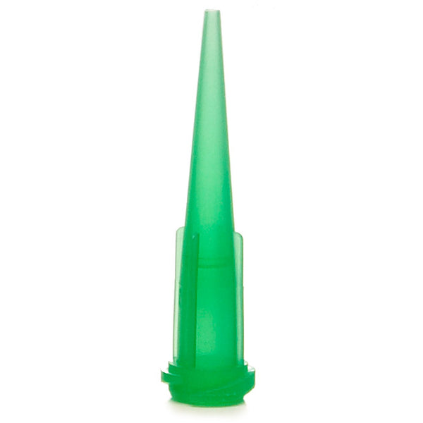 Fisnar Quantx Dispensing Tip, Tapered, 18G, 32mm, Luer Lock, GREEN.