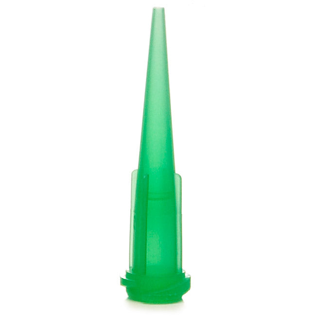 Fisnar Quantx Dispensing Tip, Tapered, 18G, 32mm, Luer Lock, GREEN.