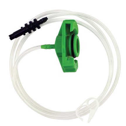 Fisnar Quantx Barrel Adapter (Green) with 1/8'' (3.175mm) Hose, Safety Clip, 3ft (91cm), 5cc