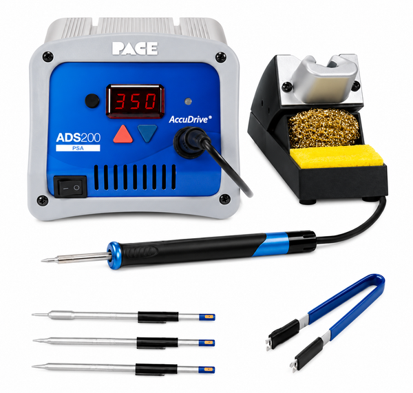 Pace ADS200 PLUS AccuDrive Soldering Station with TD-200 & 3 Tip Bundle, 230V - 8007-0588