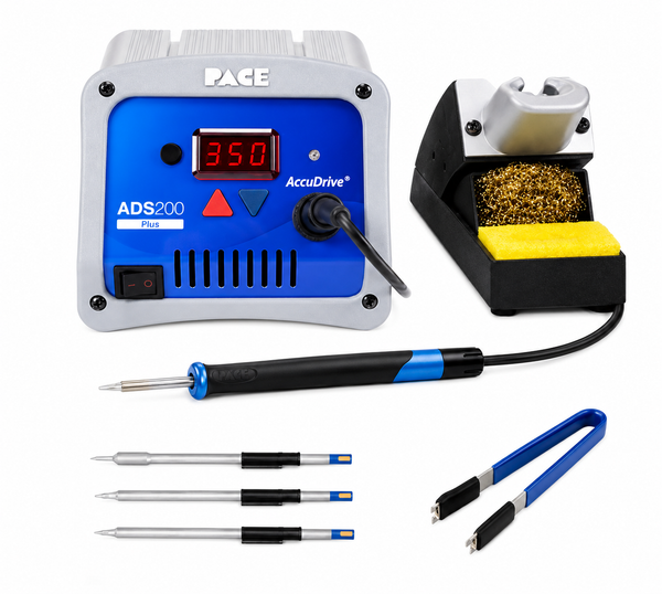Pace ADS200 PLUS AccuDrive® Soldering Station with TD-200, ISB Cubby & 3 Tip Bundle, 230V - 8007-059