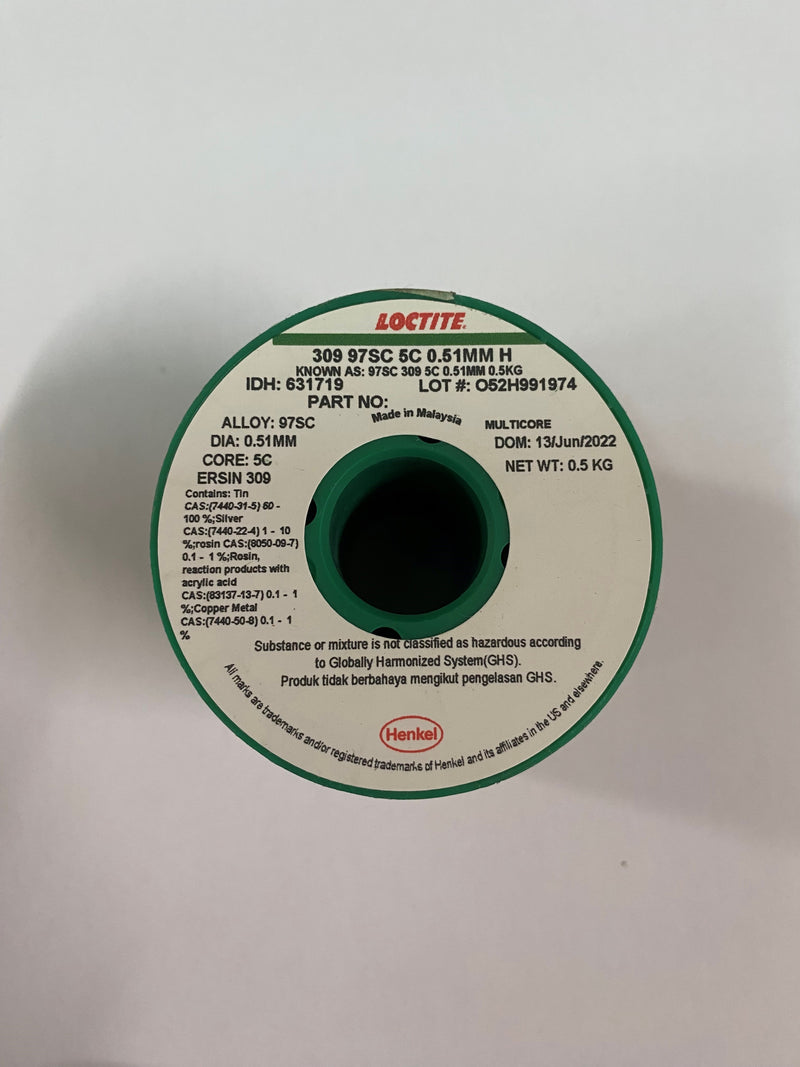 Multicore, 309, 97SC (SAC305), 5C, 0.5mm, Lead Free Solder Wire, 500g