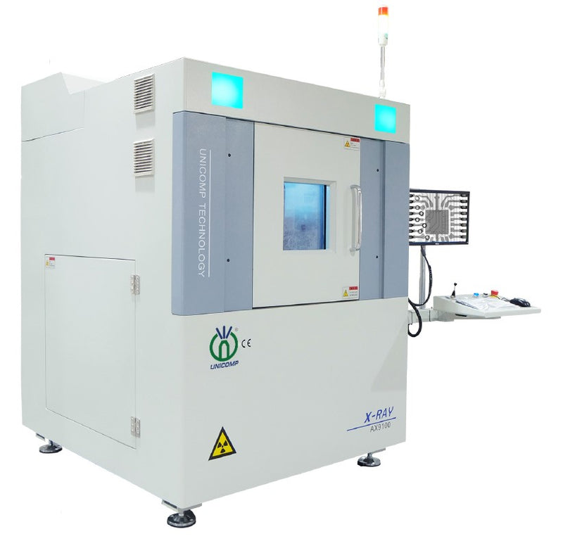 Unicomp AX9100  BGA X-Ray Machine 130 Kv 360 Degree Rotational Bed