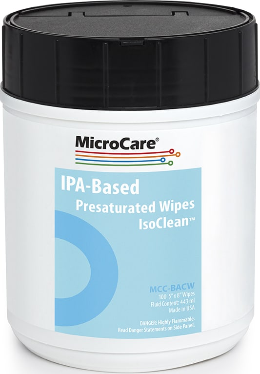 Microcare IPA Based Presat Wipes (IsoClean) Pkt100