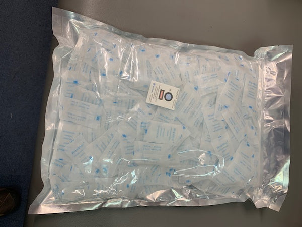 Desiccant pack, 500 x 5.0g packet of silica gel