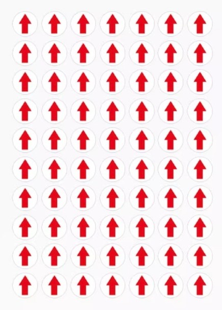 Red Identification Arrow On White Background