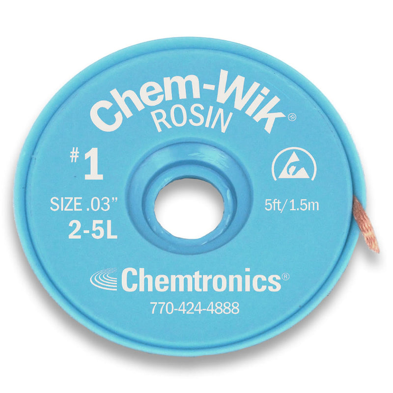 Chemtronics White .030 Solder Wick 5Ft