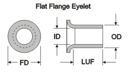 Circuit Medic Eyelet, Flat Flange, 0.045''ID x 0.059"OD x 0.090"LUF, 0.090'' FD, Pkt25