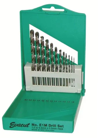 Evacut E1M HSS 12 Pce. Drill Set 1-6.5mm