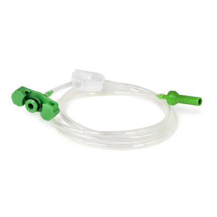 Fisnar Quantx Barrel Adaptor (Green) with 1/8'' (3.175mm) Hose, Safety Clip, 3ft (91cm), 3cc