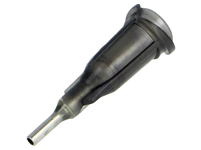 Fisnar Quantx Dispensing Tip. Blunt-End, 16G, 6.4mm. Luer Lock, BLACK. Pack of 50