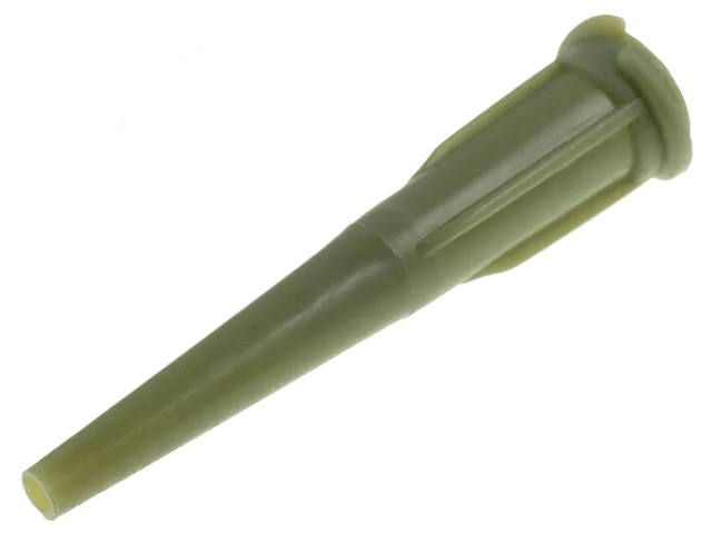 Fisnar Dispensing Tip, Tapered, 14G, 32mm, Luer Lock, OLIVE - FIS8001269