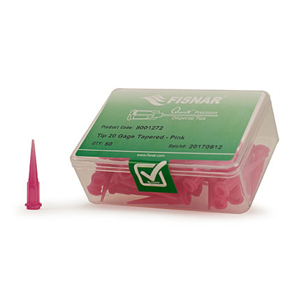 Fisnar Quantx Dispensing Tip, Tapered, 20G, 32mm, Luer Lock, PINK - FIS8001272