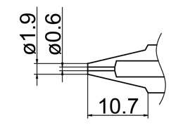 Hakko Desoldering Nozzle 0.6mm For FM-2024