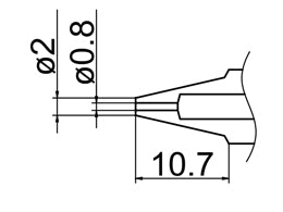 Hakko Desoldering Nozzle 0.8mm For FM2024