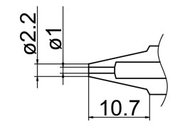 Hakko Desoldering Nozzle 1.0mm For  FM2024