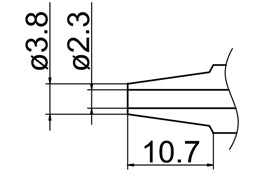Hakko Desoldering Nozzle 2.3mm For FM-2024