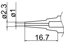 Hakko Desoldering Nozzle 1.0mm Long For FM-2024