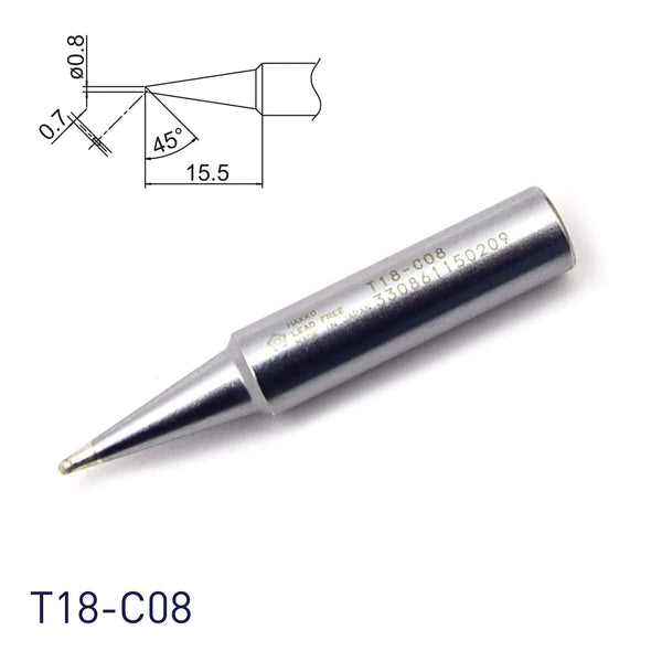 Hakko Solder Tip For FX888 Shape 0.8C