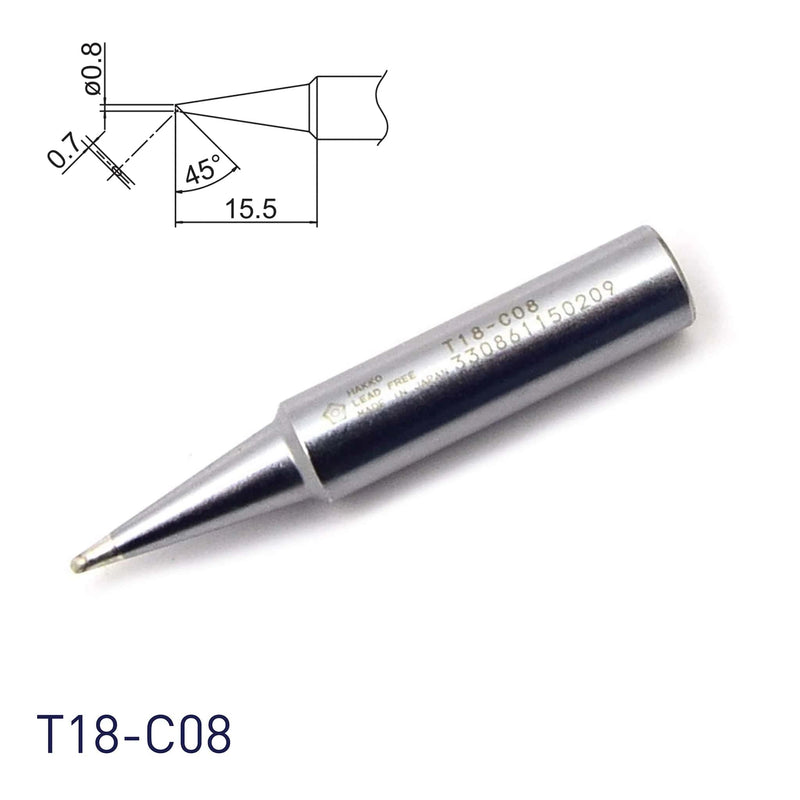 Hakko Solder Tip For FX888 Shape 0.8C