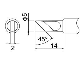 Hakko Solder Tip For FX888 Shape K