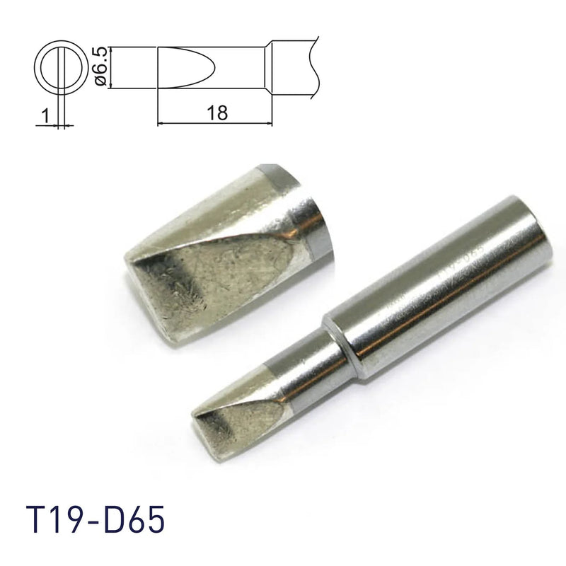 Hakko T19-D65 Soldering Tip 6.5mm Chisel for FX601