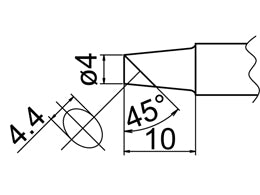 Hakko Solder Tip For FX-838 Shape BC4