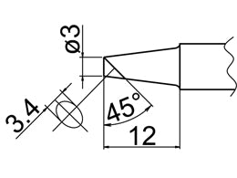 Hakko Solder Tip For FX-838 Shape BCF3