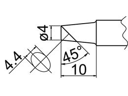 Hakko Solder Tip For FX-838 Shape BCF4
