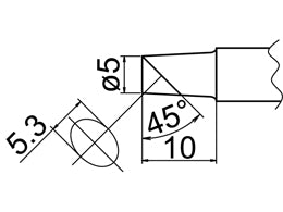 Hakko Solder Tip For FX-838 Shape C6