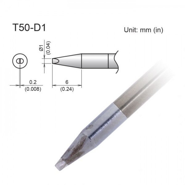 Hakko T50-D1 Micro Chisel Tip 1mm