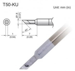 Hakko T50-KU Micro Soldering Tip Knife 1.8mm