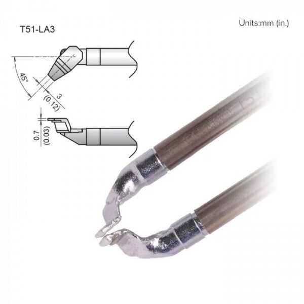 Hakko T51-LA3 Angled Tweezer Tips FX9705