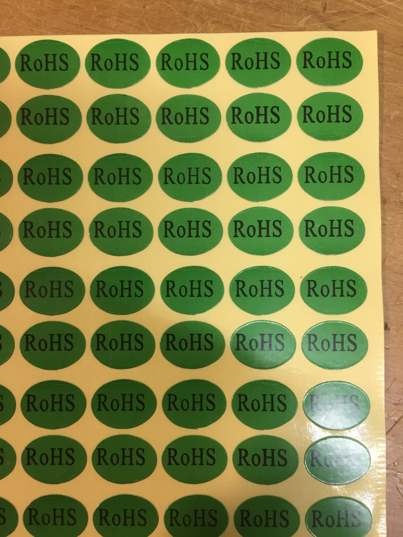 Label RoHS Lead Free Identification Small, 1260 Labels
