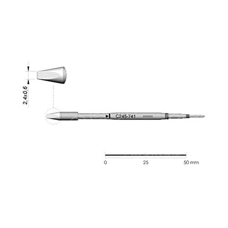 JBC Soldering Tip Cartridge Chisel 2.4mm x 0.6mm