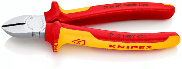 KNIPEX DIAGONAL CUTTER VDE 180MM