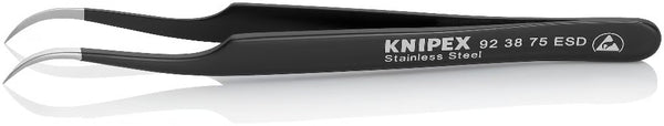KNIPEX CURVED ESD TWEEZER