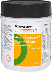 Microcare Stencil Squeegee & Misprint Cleaner Wipe, Pk100