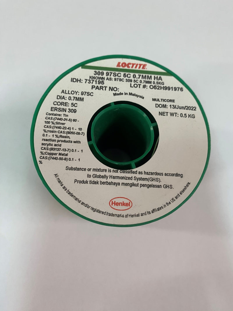 Multicore, 309, 97SC (SAC305), 5C, 0.7mm, Lead Free Solder Wire, 500g