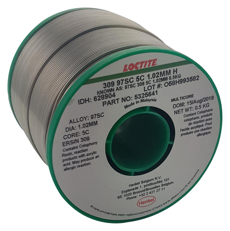 Multicore, 309, 97SC (SAC305), 5C,1.22mm, Lead Free Solder Wire, 500g