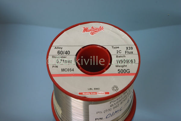 Multicore, X39, 60/40, 2C, 0.56mm, Solder Wire, 250g